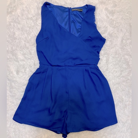 Auxo Collection Women’s Cobalt Blue Romper - Picture 7 of 7
